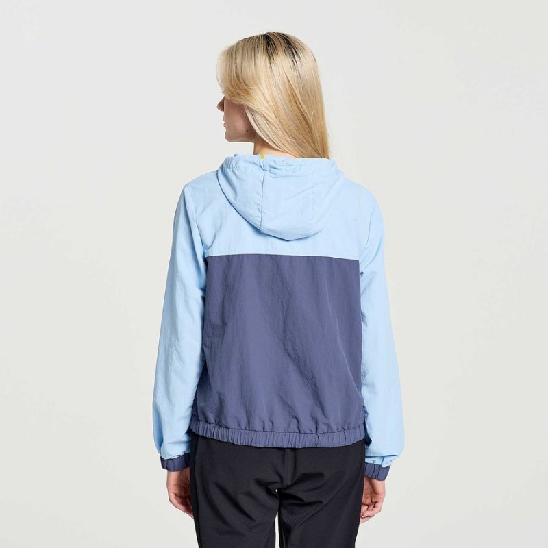 Saucony Rested Anorak Topper Dame Blå | S54761-L91