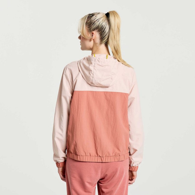 Saucony Rested Anorak Topper Dame Rosa | S05289-K67