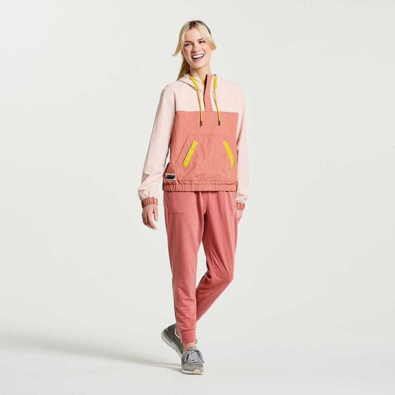 Saucony Rested Anorak Topper Dame Rosa | S05289-K67