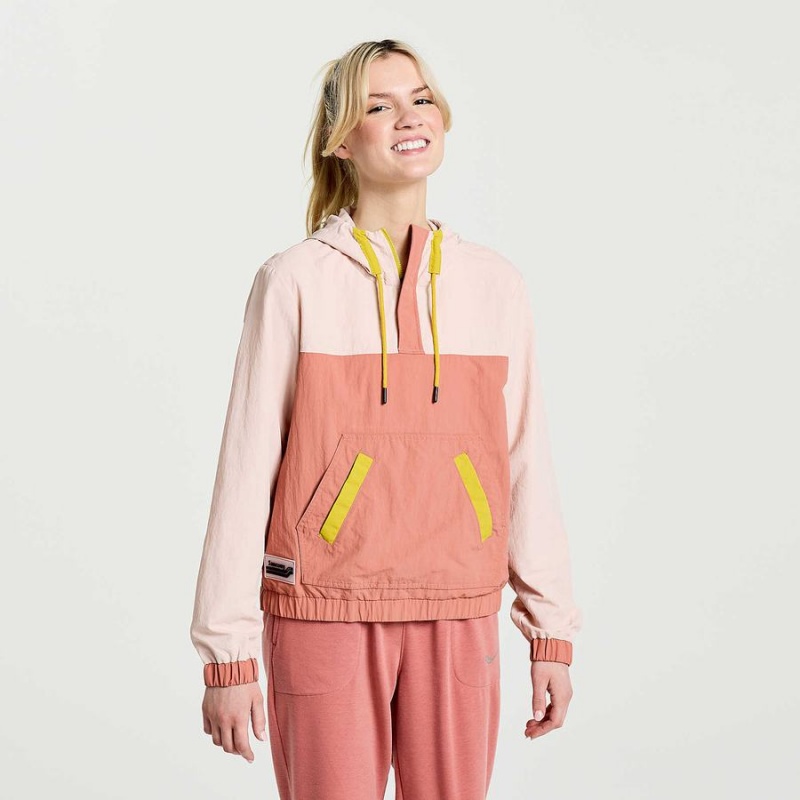 Saucony Rested Anorak Topper Dame Rosa | S05289-K67