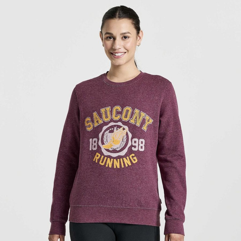 Saucony Rested Crewneck Sweatshirt Dame Grå | S19374-J72