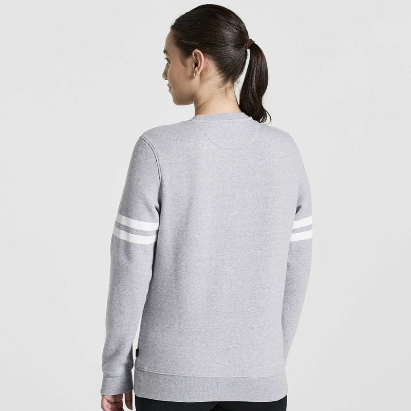 Saucony Rested Crewneck Sweatshirt Dame Lyse Grå | S26015-L92