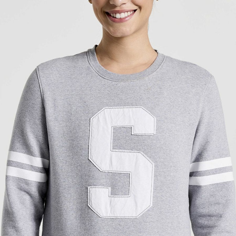 Saucony Rested Crewneck Sweatshirt Dame Lyse Grå | S26015-L92