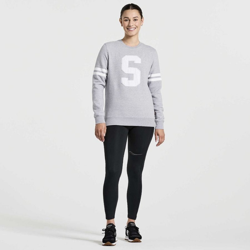 Saucony Rested Crewneck Sweatshirt Dame Lyse Grå | S26015-L92