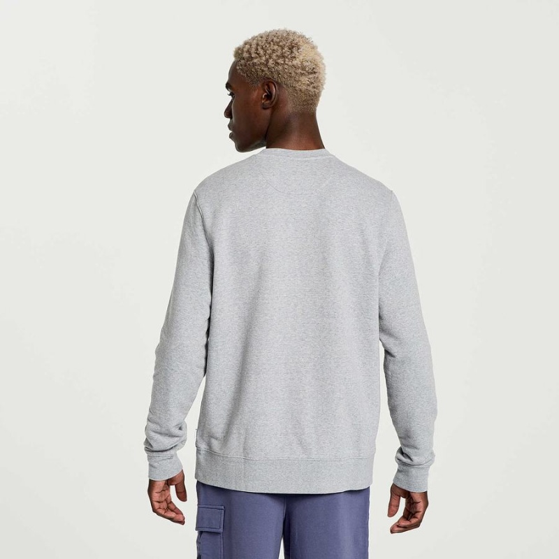 Saucony Rested Crewneck Sweatshirt Herre Lyse Grå | S20896-B48