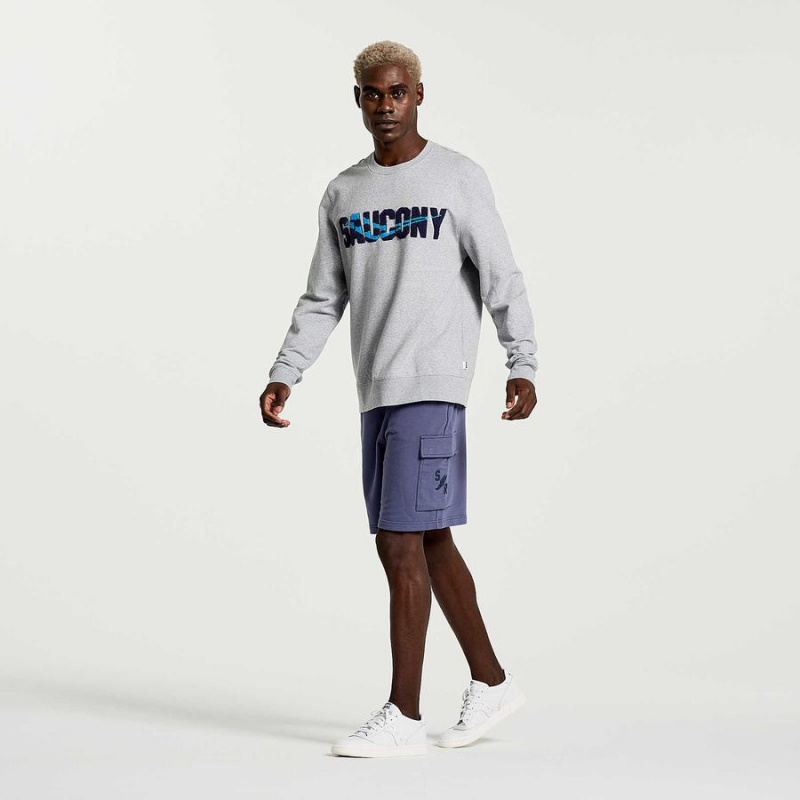 Saucony Rested Crewneck Sweatshirt Herre Lyse Grå | S20896-B48