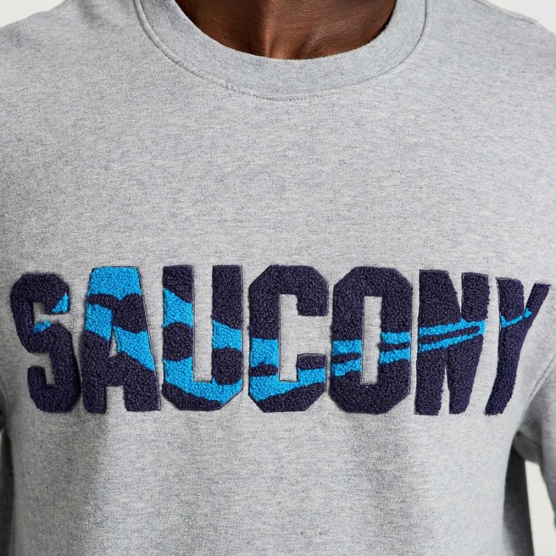 Saucony Rested Crewneck Sweatshirt Herre Lyse Grå | S20896-B48