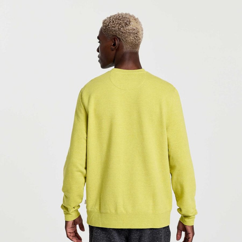 Saucony Rested Crewneck Sweatshirt Herre Gul | S70328-N83