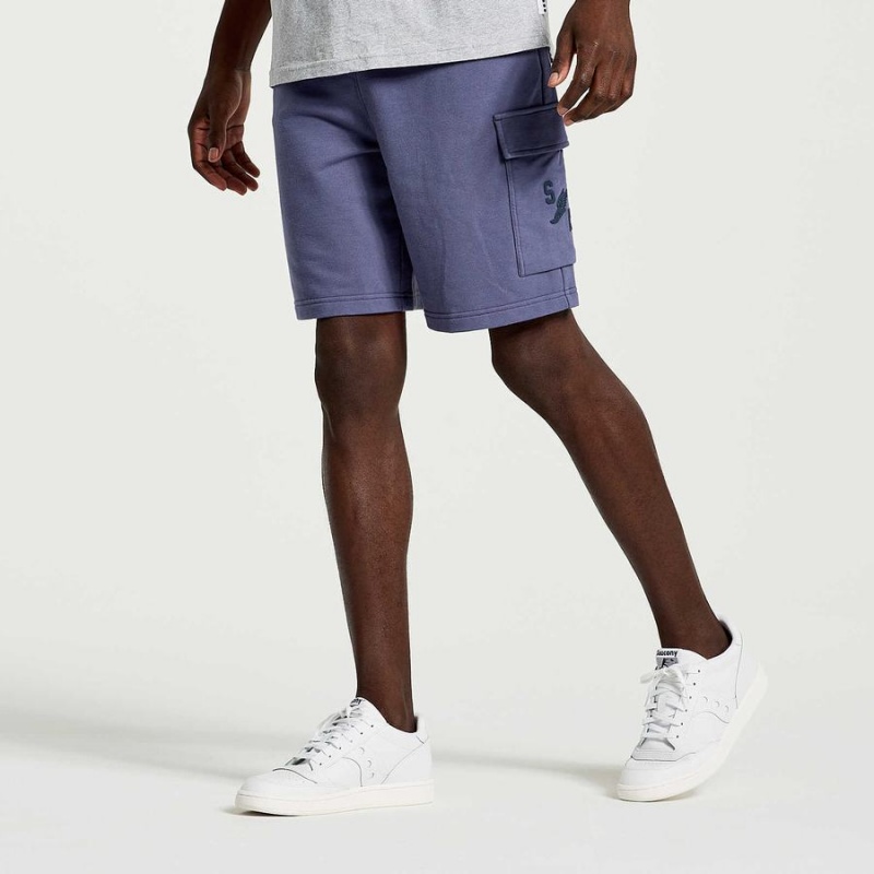 Saucony Rested Sweat Shorts Herre Blå | S73689-V12