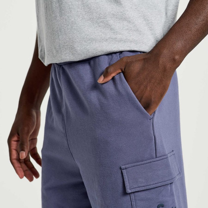 Saucony Rested Sweat Shorts Herre Blå | S73689-V12