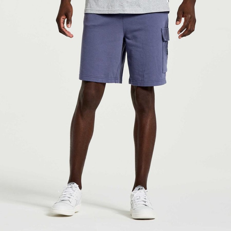 Saucony Rested Sweat Shorts Herre Blå | S73689-V12