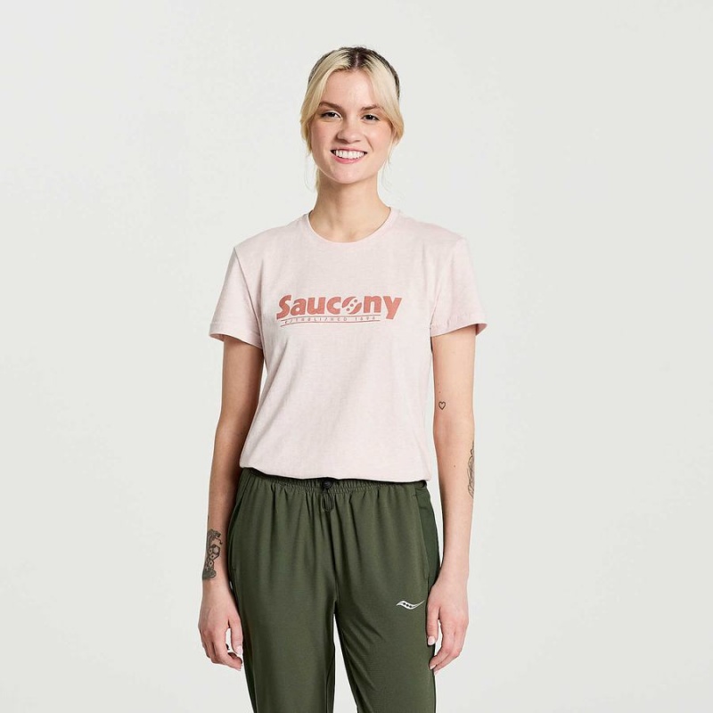 Saucony Rested T-skjorte Dame Rosa | S53918-V80