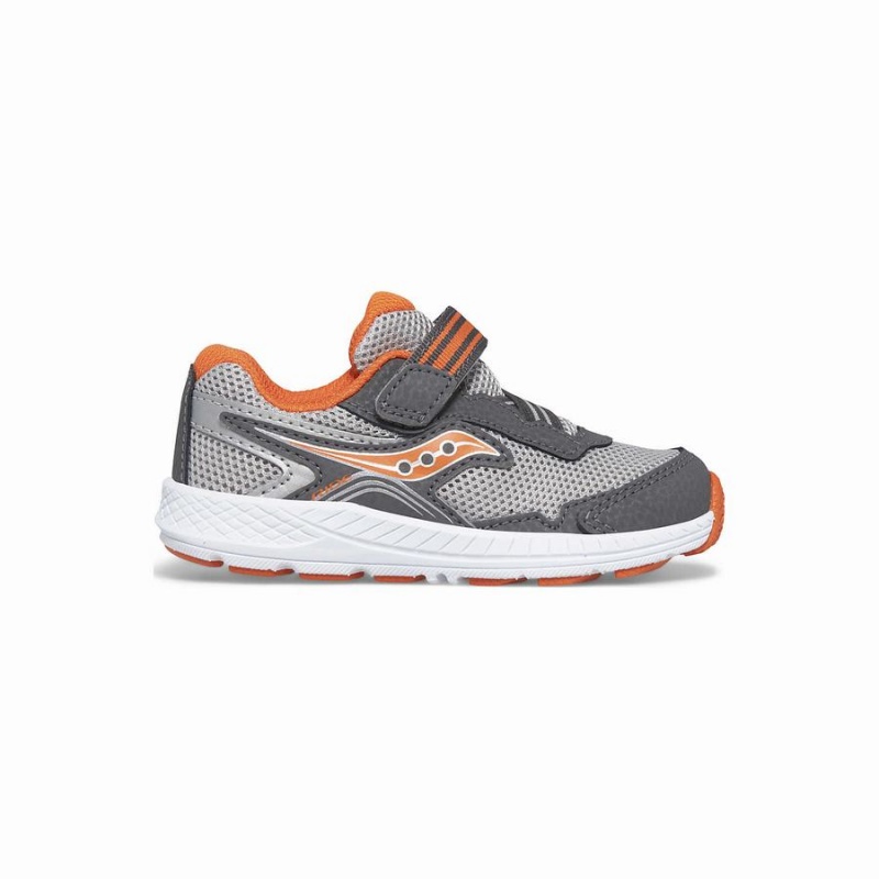 Saucony Ride 10 Jr. Sneaker Løpesko Barn Grå Oransje | S25380-M63