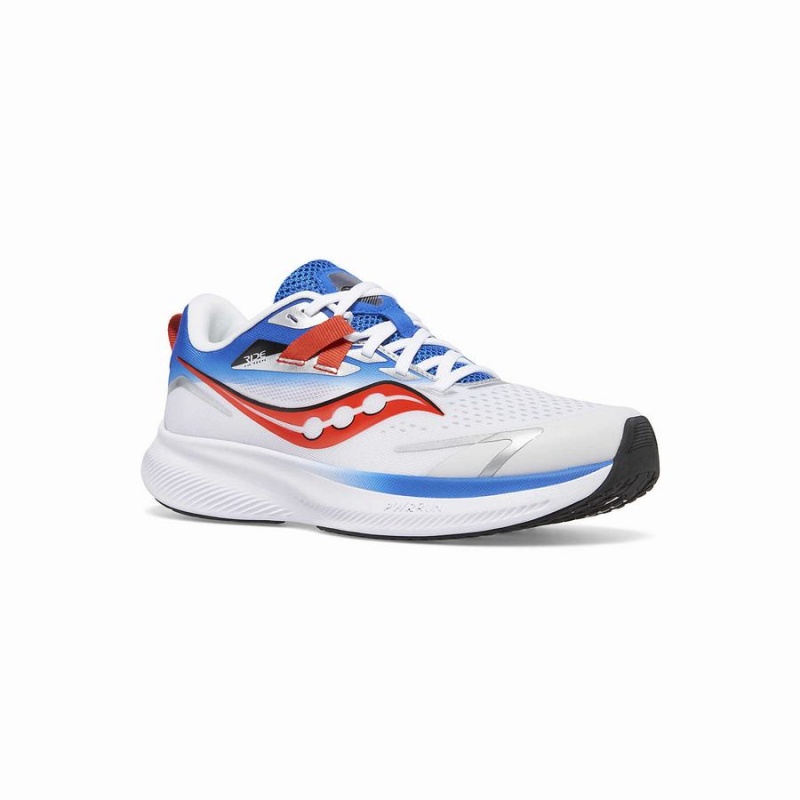 Saucony Ride 15 Sneaker Løpesko Barn Grå Blå Rød | S61452-X46