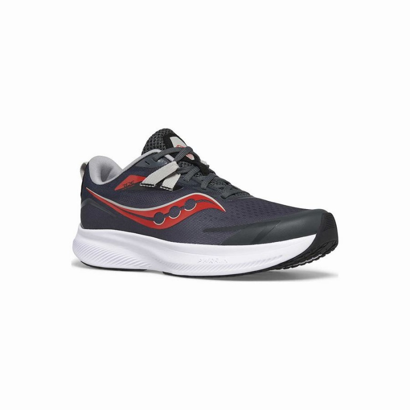 Saucony Ride 15 Sneaker Løpesko Barn Grå Svarte Rød | S97430-Q37