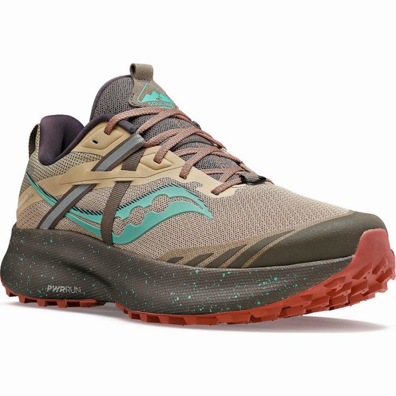 Saucony Ride 15 TR Trail Løpesko Dame Brune Turkis | S58347-D18