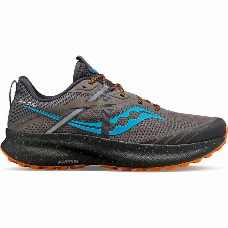 Saucony Ride 15 TR Trail Løpesko Herre Grå Blå | S61478-P92