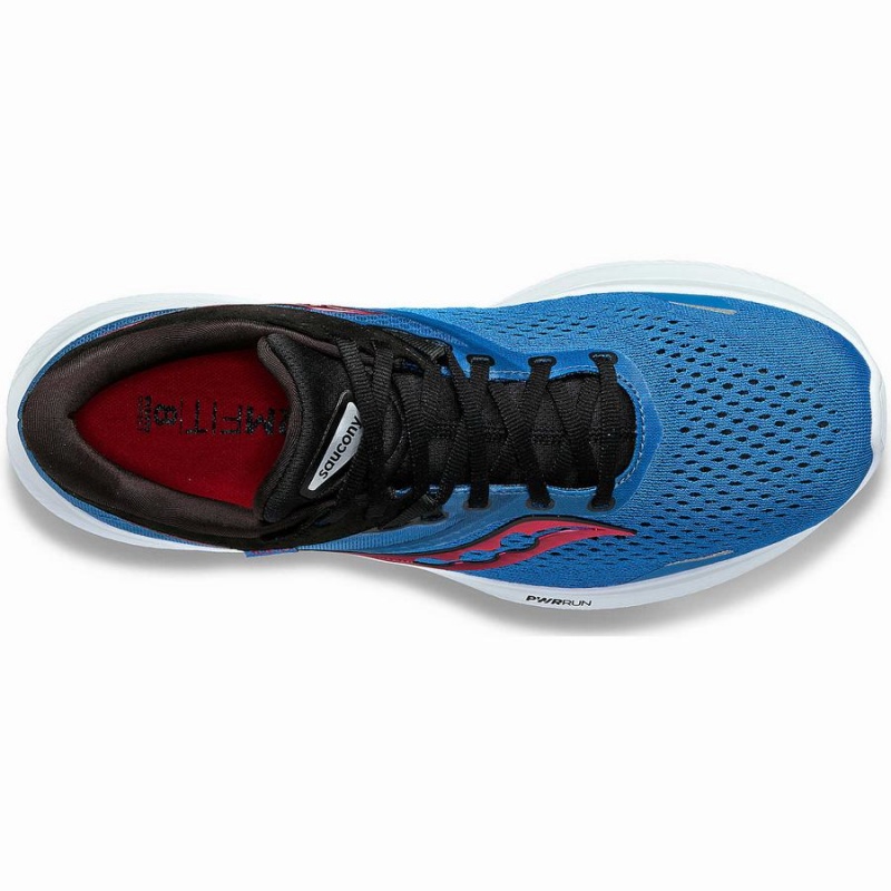 Saucony Ride 16 Brede Løpesko Herre Blå Svarte | S18765-W17