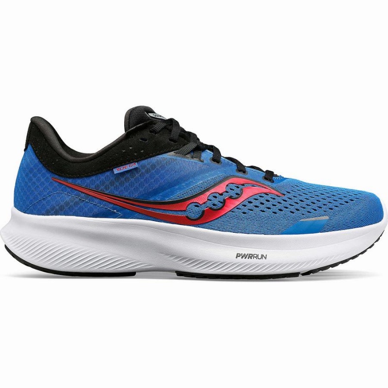 Saucony Ride 16 Brede Løpesko Herre Blå Svarte | S18765-W17