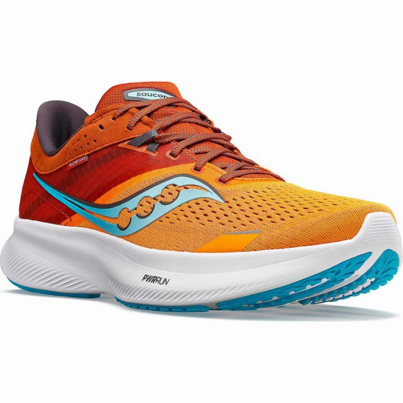 Saucony Ride 16 Brede Løpesko Herre Gul Oransje | S03247-L91