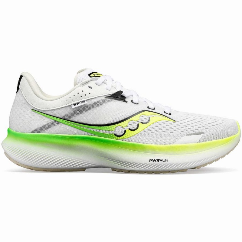 Saucony Ride 16 Løpesko Dame Hvite Grønn | S39821-M21