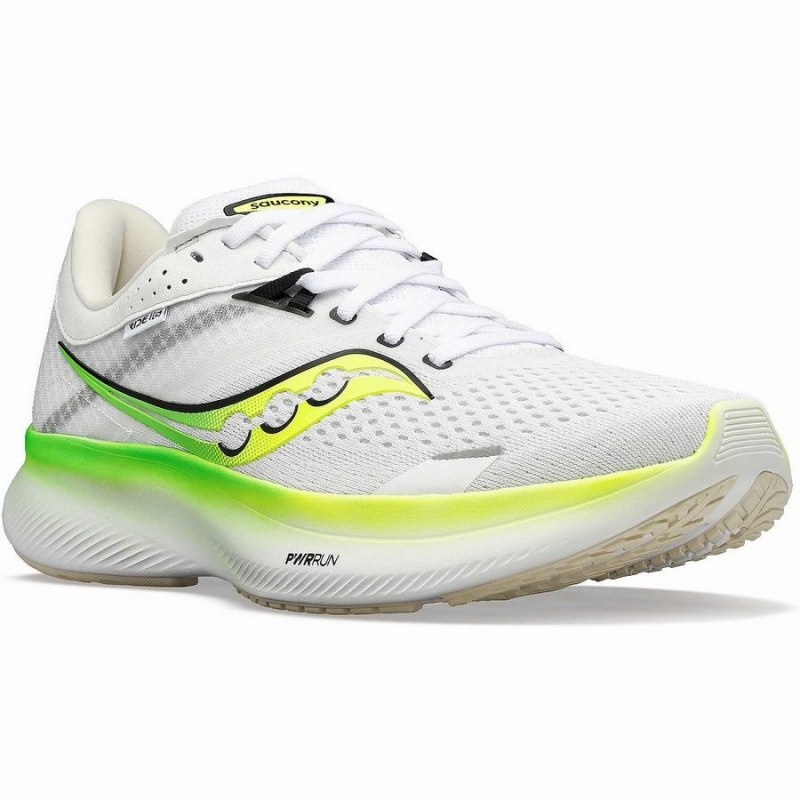 Saucony Ride 16 Løpesko Herre Hvite Grønn | S98476-X17