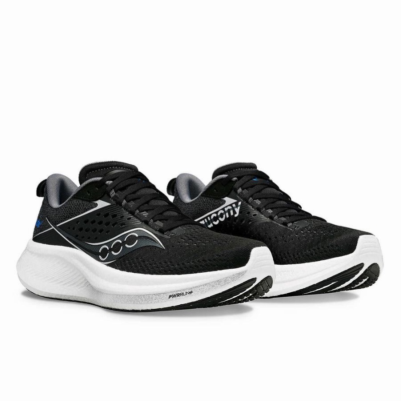 Saucony Ride 17 Brede Løpesko Dame Svarte Hvite | S70218-V17