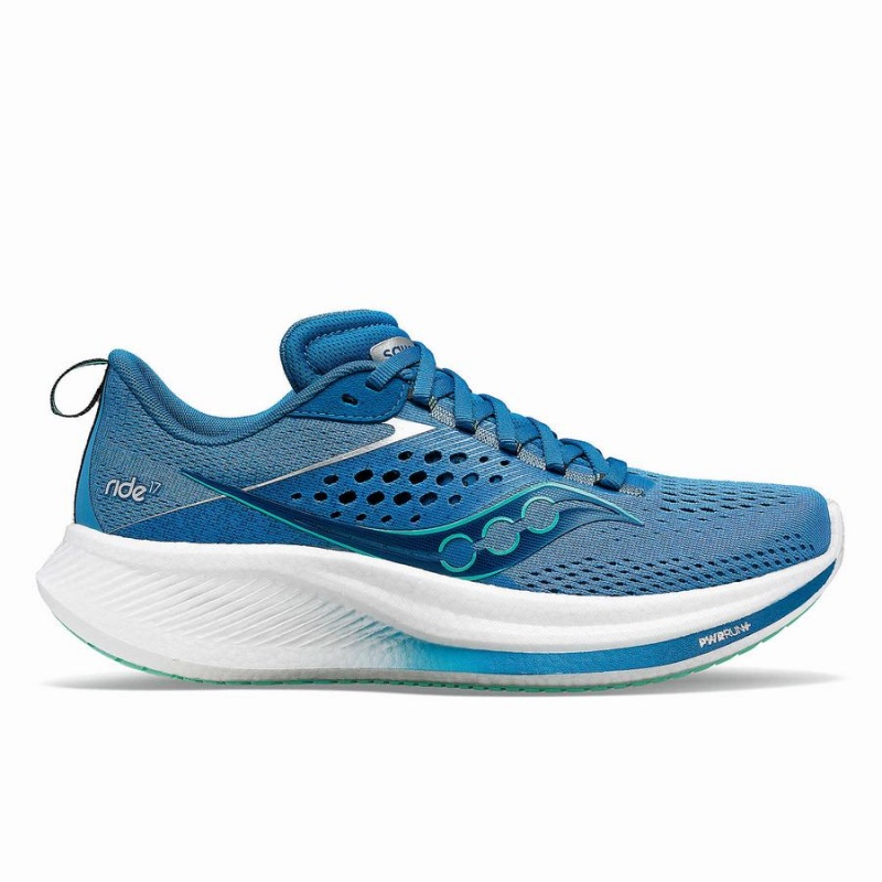 Saucony Ride 17 Løpesko Dame Blå Turkis | S62541-W39