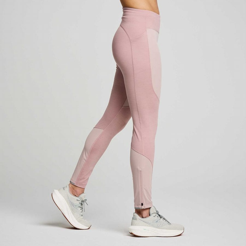 Saucony Runshield Tights Dame Smoke Heather | S86012-F86