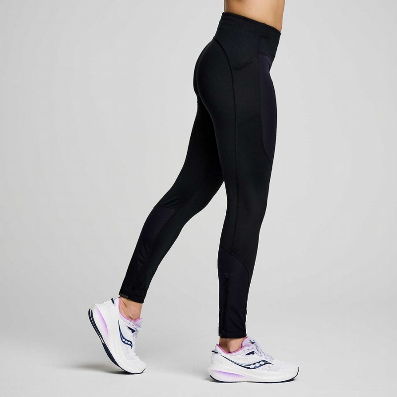 Saucony Runshield Tights Dame Svarte | S08291-D62