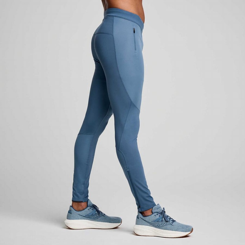 Saucony Runshield Tights Herre Blå | S53874-D76