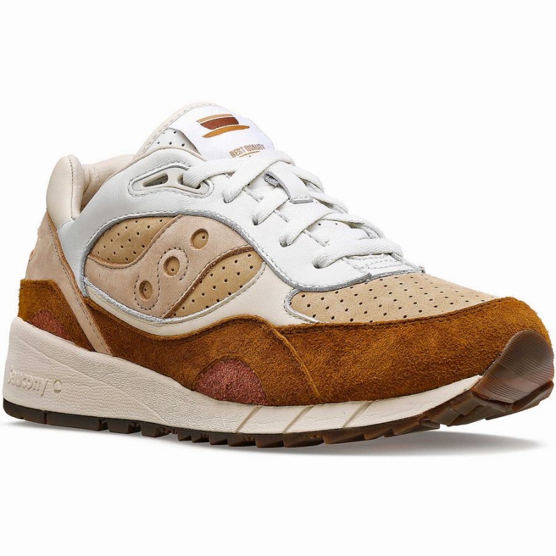 Saucony Shadow 6000 Cappuccino Joggesko Dame Hvite Brune | S48176-A45