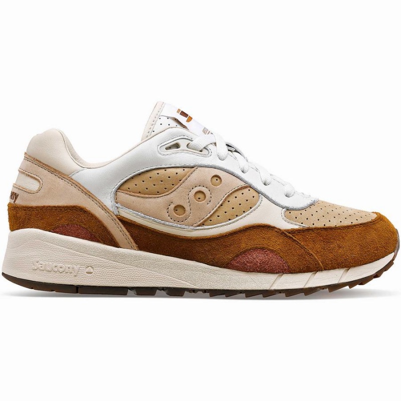 Saucony Shadow 6000 Cappuccino Joggesko Dame Hvite Brune | S48176-A45