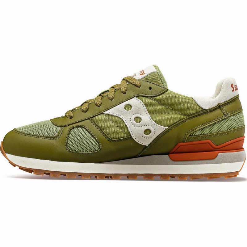 Saucony Shadow Original Joggesko Dame Olivengrønne Hvite | S54786-D45