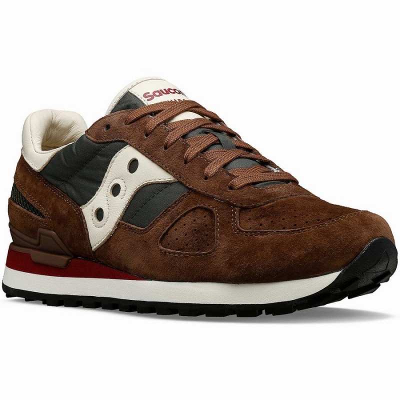 Saucony Shadow Original Premium Joggesko Dame Brune Grønn | S60813-P15