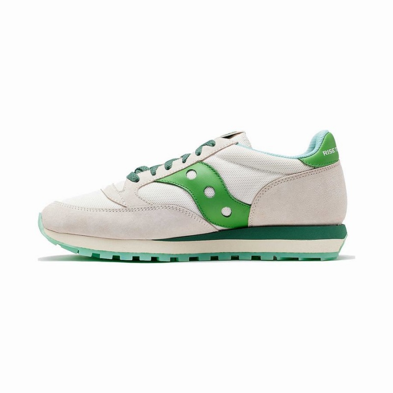 Saucony Shamrock Jazz 81 Joggesko Dame Hvite Grønn | S57098-S35