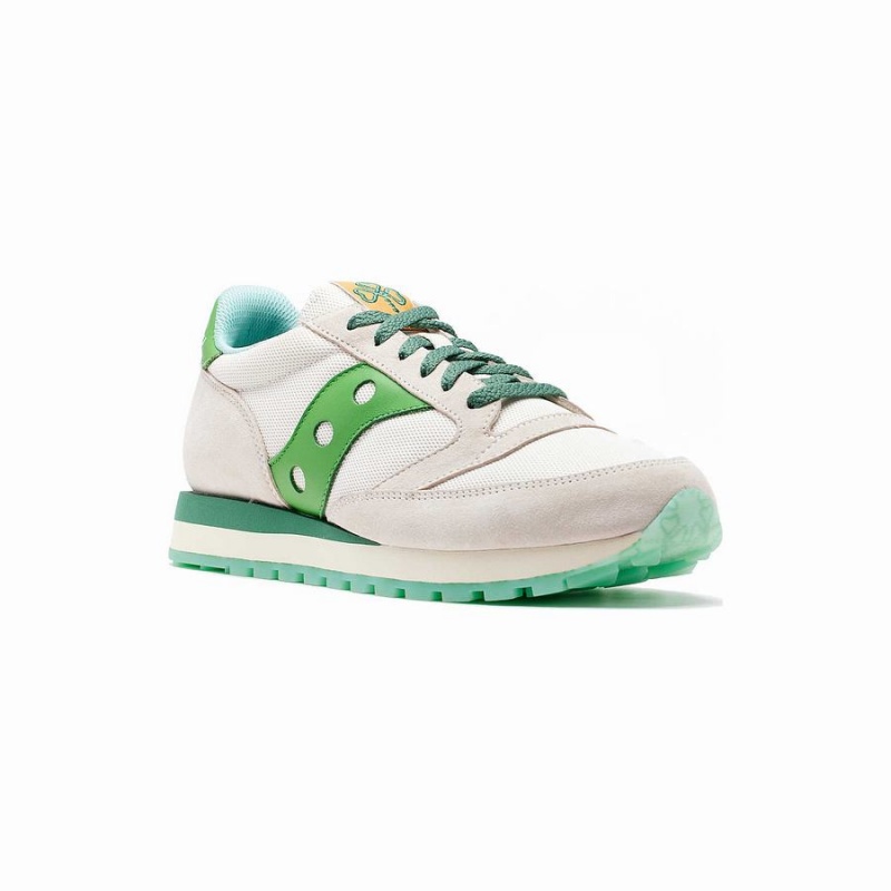 Saucony Shamrock Jazz 81 Joggesko Dame Hvite Grønn | S57098-S35