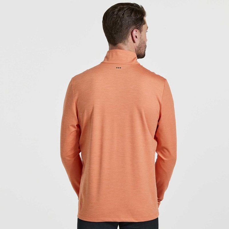 Saucony Solstice 1/4 Zip Topper Herre Oransje | S75340-T62