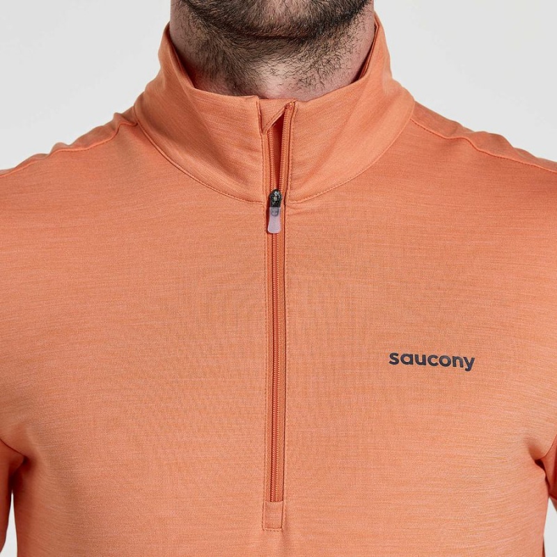 Saucony Solstice 1/4 Zip Topper Herre Oransje | S75340-T62