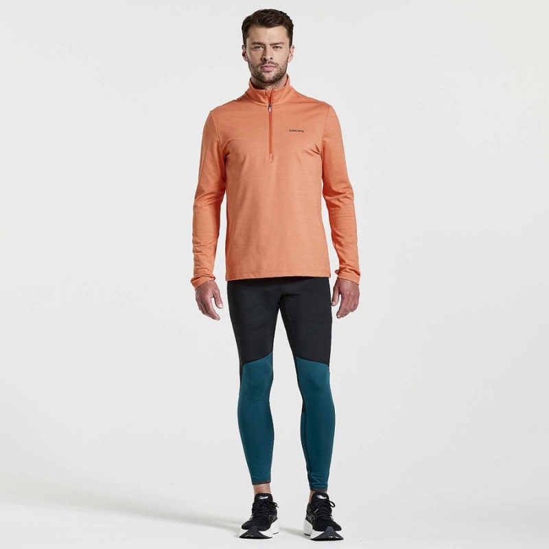 Saucony Solstice 1/4 Zip Topper Herre Oransje | S75340-T62