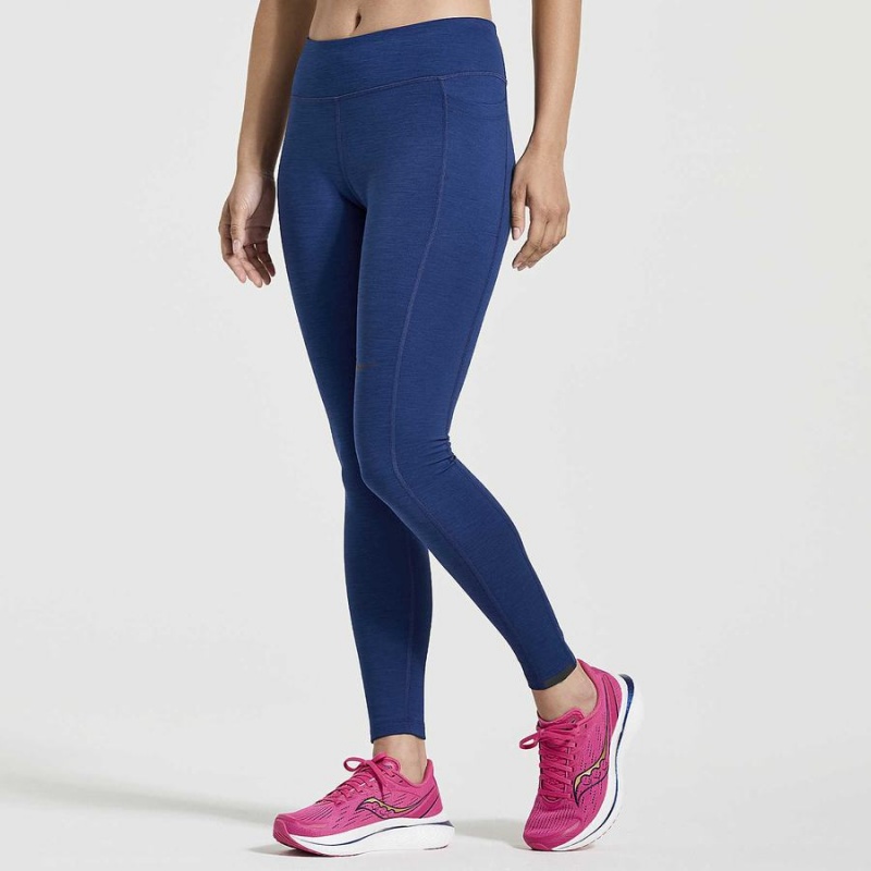 Saucony Solstice Tights Dame Marineblå | S05297-Q62