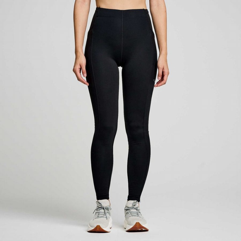 Saucony Solstice Tights Dame Svarte | S49750-W47