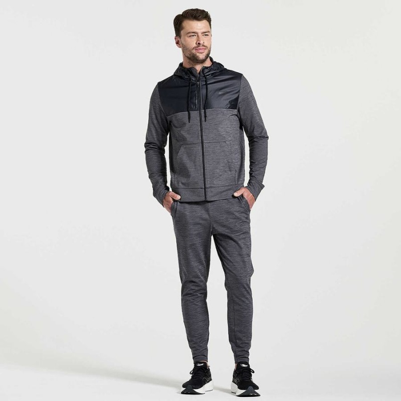 Saucony Solstice Zip Hoody Topper Herre Svarte | S90824-X39