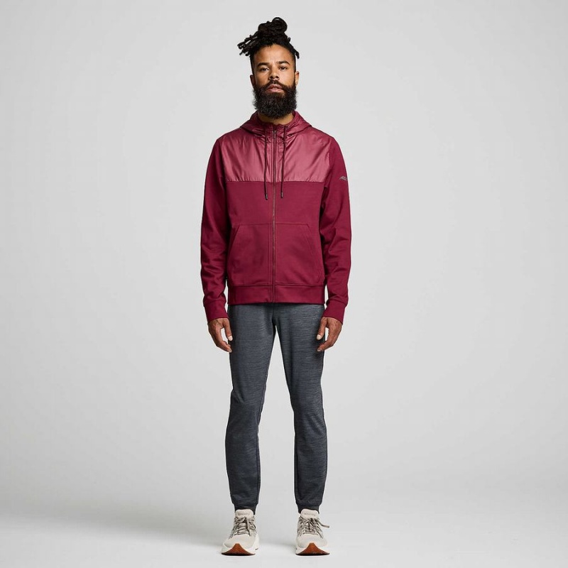 Saucony Solstice Zip Hoody Topper Herre Rød | S49061-C29