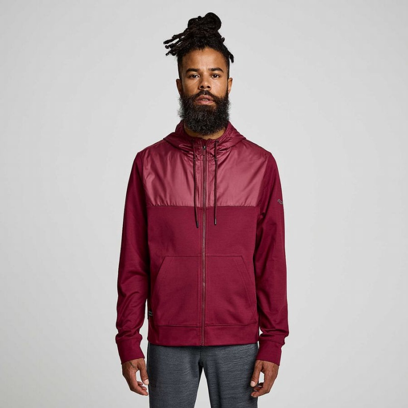 Saucony Solstice Zip Hoody Topper Herre Rød | S49061-C29