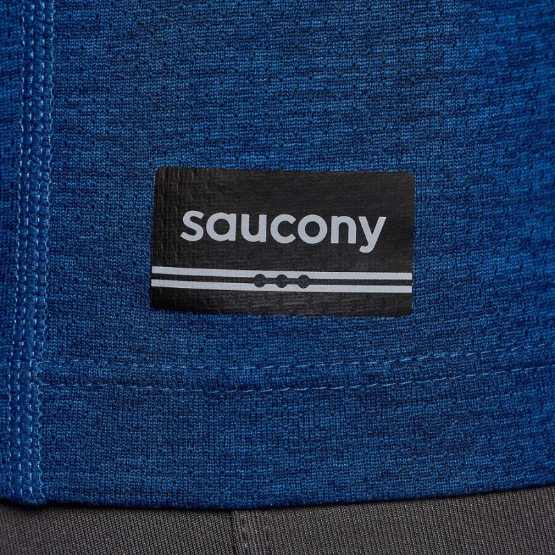 Saucony Stopwatch Grafiske Kort Sleeve T-skjorte Herre Indigo | S65874-R70