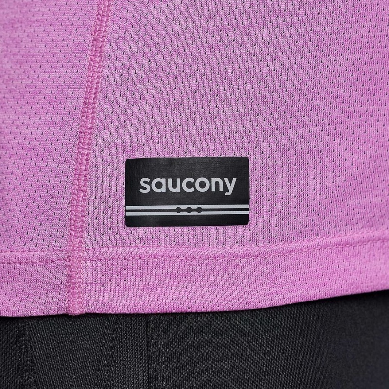 Saucony Stopwatch Grafiske Long Sleeve T-skjorte Dame Lilla | S90356-J64