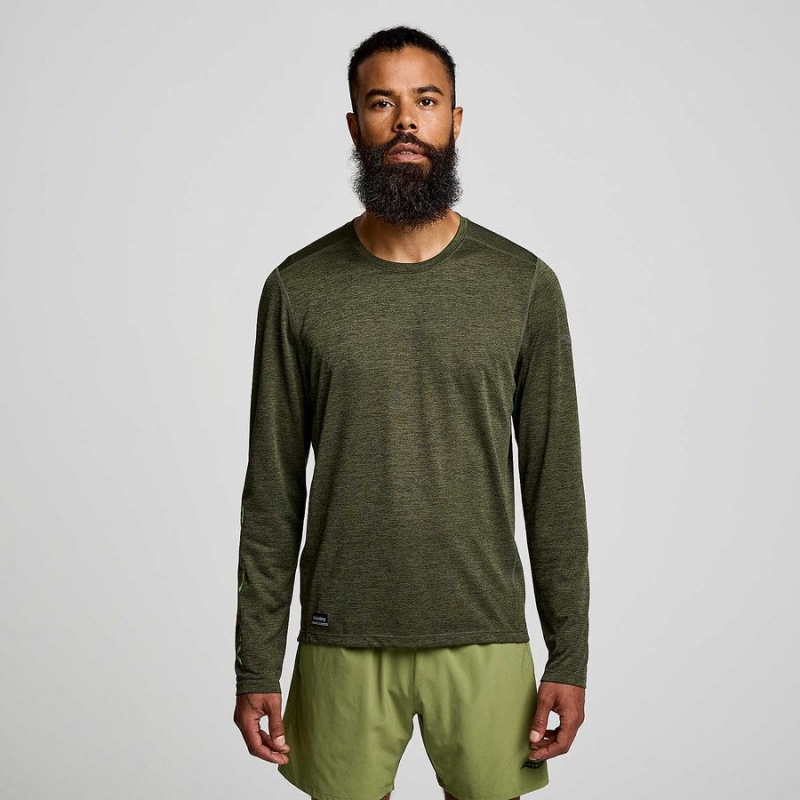 Saucony Stopwatch Grafiske Long Sleeve T-skjorte Herre Umbra | S06734-W13