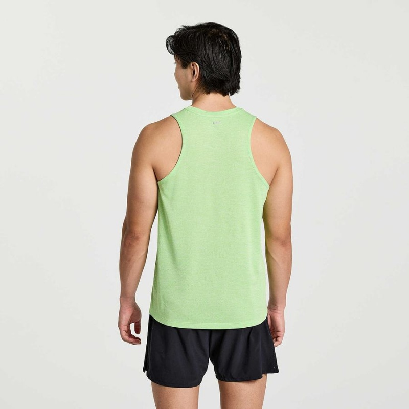 Saucony Stopwatch Grafiske Singlet Tank Top Herre Grønn | S63841-K35