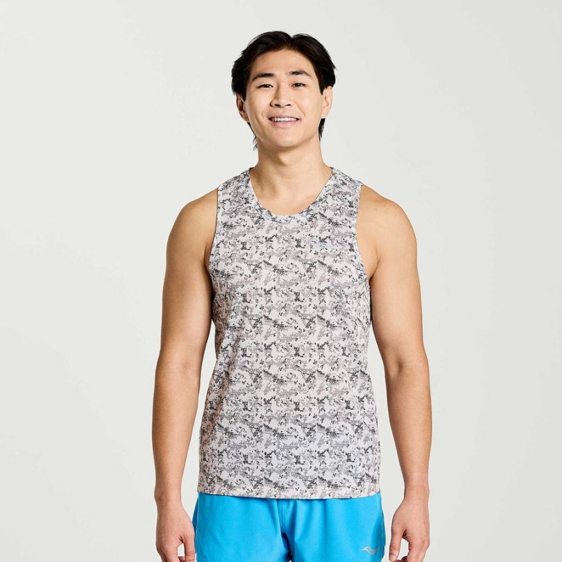 Saucony Stopwatch Grafiske Singlet Tank Top Herre Camouflage | S80625-L47